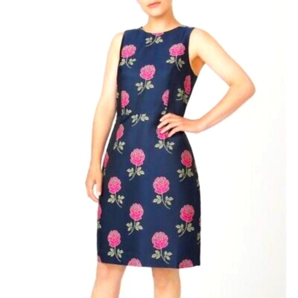 J Crew Floral Sleeveless Sheath Dress
